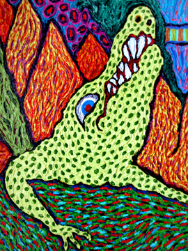 Crocodile Purse Painting