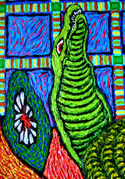 Crocodile Purse Painting